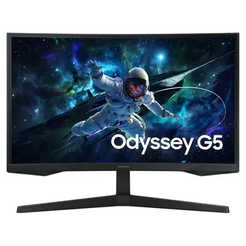 Изогнутый игровой монитор Samsung Odyssey G5 G55C, 27", 2560x1440, 165 Гц, VA, черный
