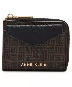 Изогнутый кошелек с клапаном-конвертом Anne Klein, цвет Black Multi
