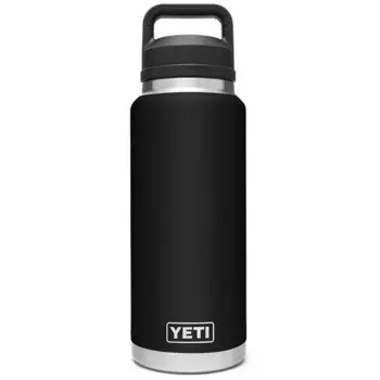 Изолированная бутылка Rambler объемом 36 унций Yeti Coolers, черный