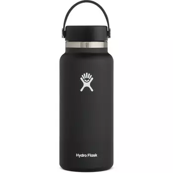 Изолированная бутылка с гибкой крышкой Hydro Flask, черный