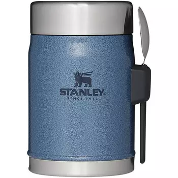 Изолированная чашка The Legendary Food + вилка Stanley, синий