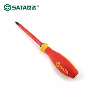 Изолированная крестообразная отвертка VDE серии SATA G #3x150MM 61214-Torrent Маленькая отвертка