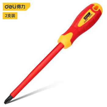 Изолированная крестовая отвертка Deli, 2 шт., PH3*150 мм, DL518150