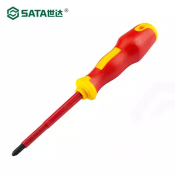 Изолированная крестовая отвертка SATA T серии VDE № 1x80MM 61222-отвертка для ремонта автомобилей