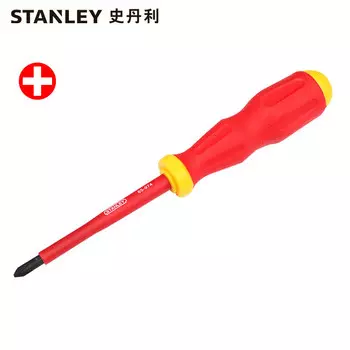 Изолированная крестовая отвертка Stanley, электрическая отвертка, магнитная высоковольтная отвертка PH2x100 мм 65-974-22
