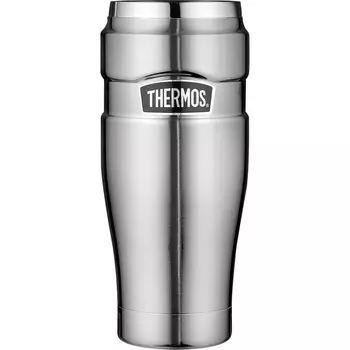 Изолированная кружка King из нержавеющей стали Thermos, серебро