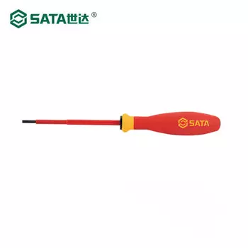 Изолированная шлицевая отвертка SATA G серии VDE, 2,5x75 мм, маленькая отвертка 61311-Trix