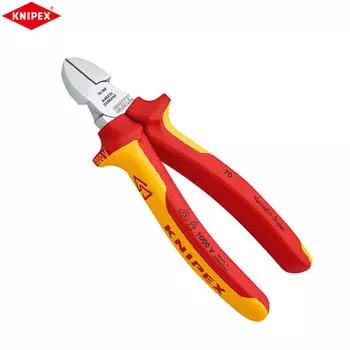 Изолированные диагональные плоскогубцы KNIPEX, 160 мм, плоскогубцы для водяного рта, ножницы для водяного рта, электронные ножницы, пластиковые плоскогубцы, диагональные плоскогубцы 70 06 160