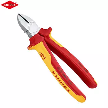 Изолированные диагональные плоскогубцы KNIPEX, 180 мм, плоскогубцы для водяного рта, ножницы для водяного рта, электронные ножницы, пластиковые плоскогубцы, диагональные плоскогубцы 70 06 180