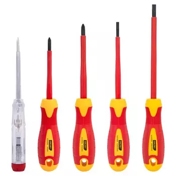 Изолированные инструменты Deli, набор из 5 предметов, изолированная отвертка DL510005