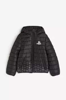Изолирующая куртка с капюшоном H&M, черный