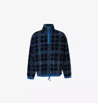 Изящная клетчатая толстовка свободного покроя из органического хлопкового вельвета Story Mfg, цвет midnight resist check