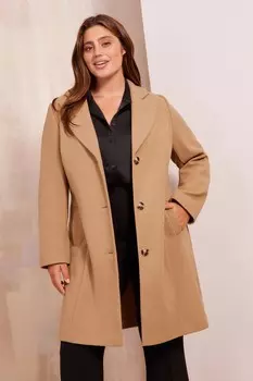 Изящное удлиненное пальто Curve Friends Like These, коричневый