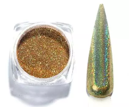 Изюм, пудра для дизайна ногтей Holo 06, Raisin