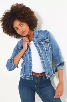 Изысканная джинсовая куртка с отделкой Joe Browns, синий