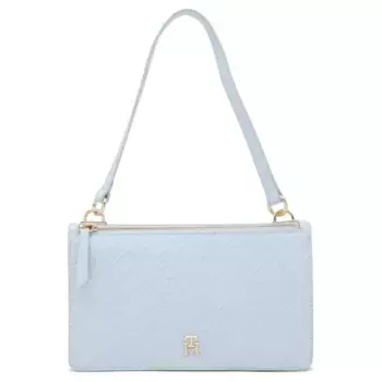 Изысканная однотонная сумка на плечо Tommy Hilfiger, синий