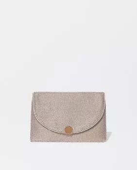 Изысканная сумка для вечеринок с бусинами и магнитной застежкой, трансформируемая в золотой ремень на плечо Parfois, золотой