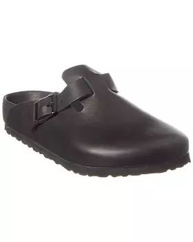 Изысканные кожаные сабо Birkenstock Boston, черный