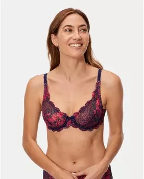 Изысканный кружевной бюстгальтер на косточках с цветочным принтом Playtex, мультиколор