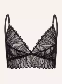 Изысканный кружевной бюстгальтер с треугольными чашками Erlich Textil, черный