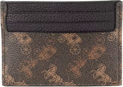 Изысканный плоский футляр для карточек COACH, цвет Truffle