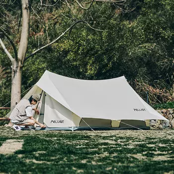 Изысканный походный светильник Pelliot, роскошный кемпинговый ретро-роскошный утолщенный хлопковый тент Twin Peaks Falcon, цвет слоновой кости