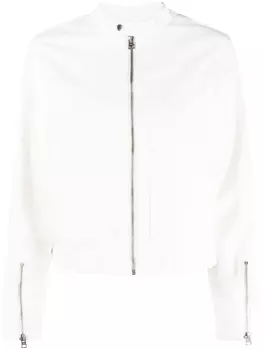 izzue джинсовая куртка с нашивкой-логотипом, белый