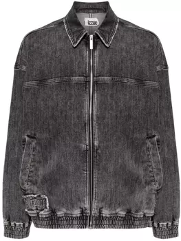izzue джинсовый бомбер, серый