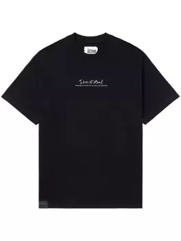 izzue футболка с надписью, черный