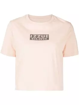 izzue футболка со стразами, розовый
