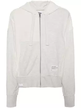 Izzue худи на молнии с логотипом, зеленый