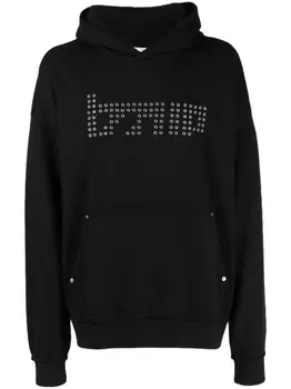 izzue худи с вышитым логотипом, черный