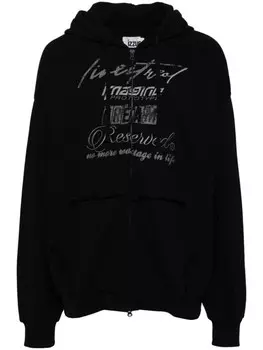 Izzue худи с вышитым логотипом, черный