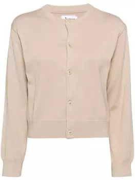 Izzue кардиган с вышитым логотипом, коричневый