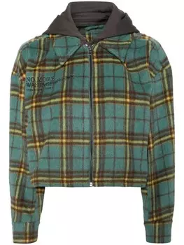 Izzue клетчатая куртка с капюшоном, зеленый