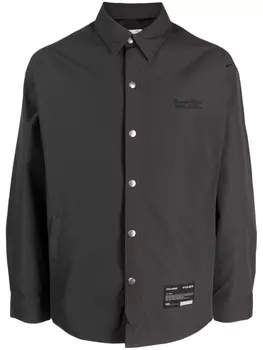 izzue куртка-рубашка со стегаными вставками, серый