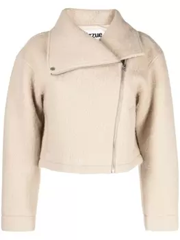 izzue куртка со смещенной застежкой, нейтральный цвет