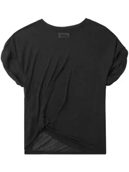 izzue полупрозрачная футболка, черный