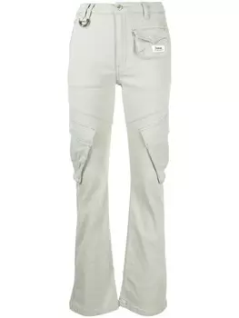 Izzue расклешенные джинсы средней посадки, зеленый