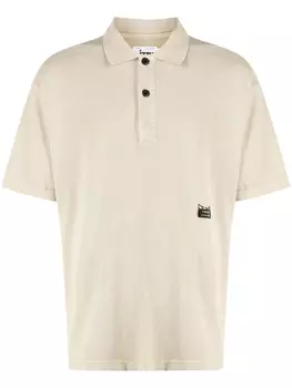 izzue рубашка поло с логотипом, нейтральный цвет