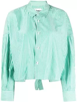 izzue рубашка в полоску, зеленый