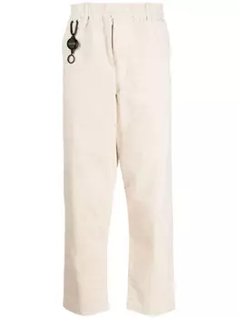 izzue straight-leg cotton trousers, нейтральный цвет