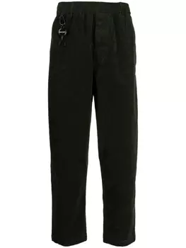izzue straight-leg cotton trousers, зеленый