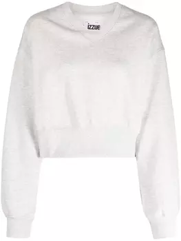 izzue толстовка со стразами, серый