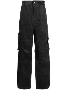 izzue вельветовые брюки широкого кроя, серый