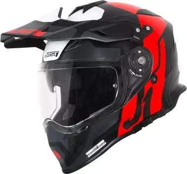 J34 Pro Tour Шлем для мотокросса Just1, черный матовый/красный