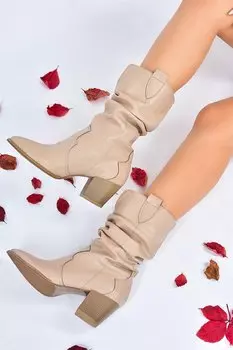 J404040009 Светло-коричневые женские ботинки Fox Shoes