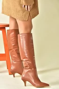 J749205309 Светло-коричневые женские ботинки Fox Shoes, тан-браун