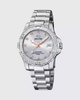 J870/2 Женские серебряные стальные женские часы Jaguar, серебряный
