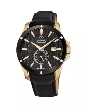 J881/1 Acamar черные кожаные мужские часы Jaguar, черный